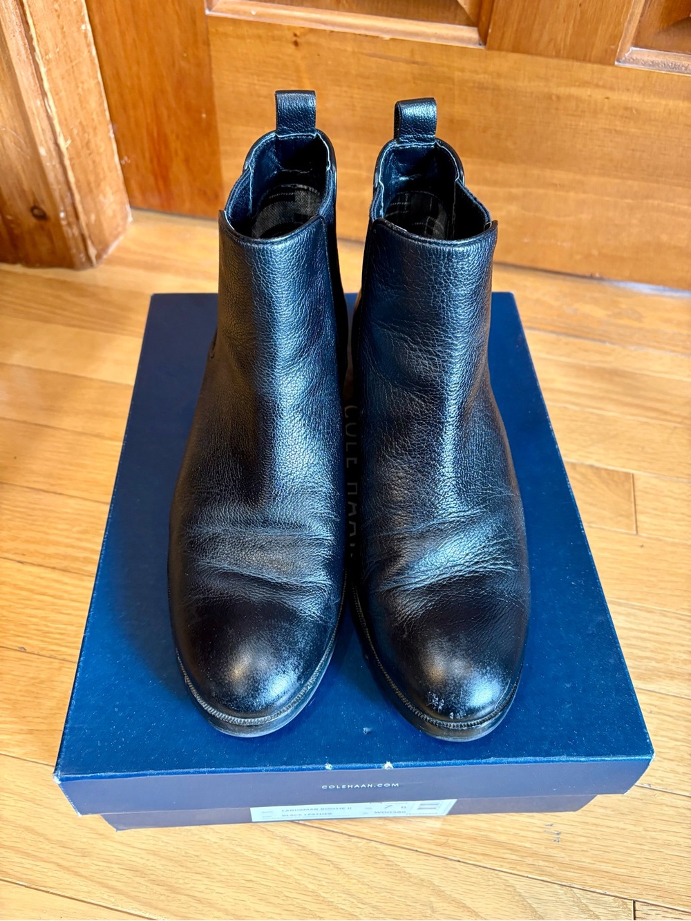 Cole Haan Landsman Bootie II Black Leather Boots, size 7